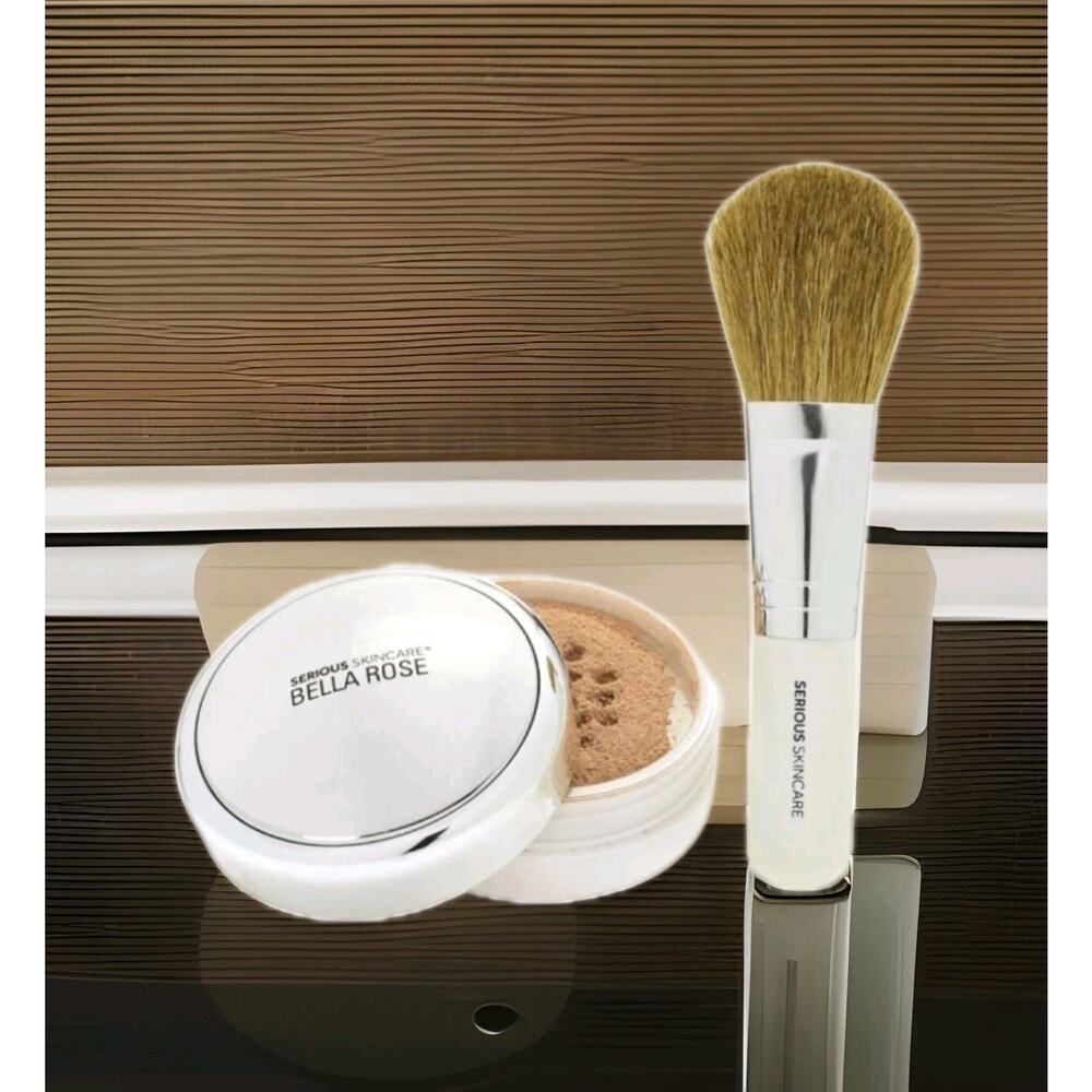 Serious Skincare Foundation ProMinerals Bella Rose DARK Mineral SPF 15 & Brush